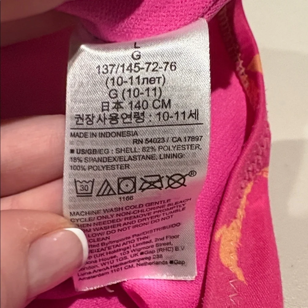 GAP Kids - Girls recycled cut out - one piece bathing suit. Size large.